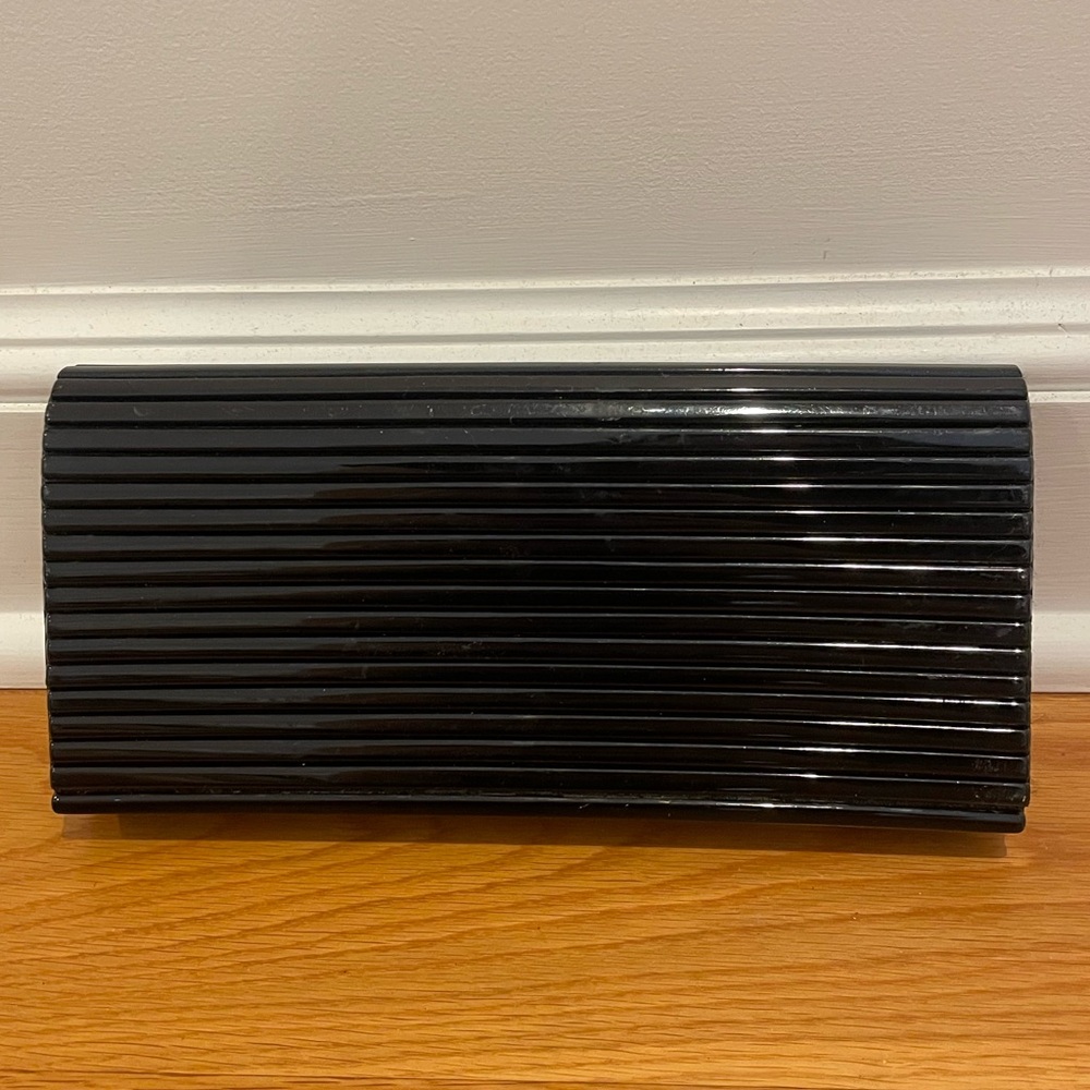 Tory Burch Glossy Black Clutch - Picture 2 of 6